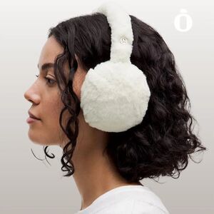 NWT Lululemon Plush Fleece Earmuffs - Bone White - NEW